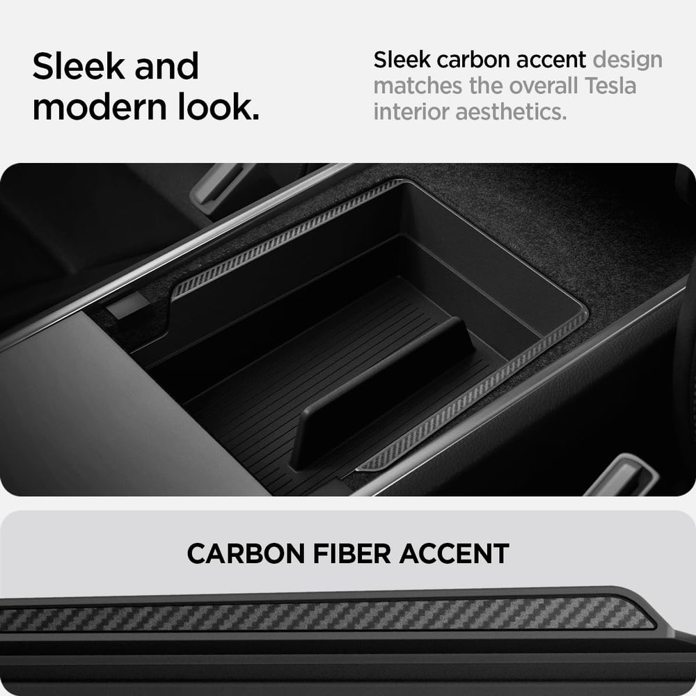 Spigen cable management channel aligned to 12V socket for tidy charging