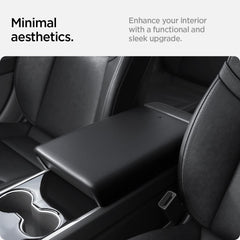 Spigen installed cover in Tesla interior restoring factory look