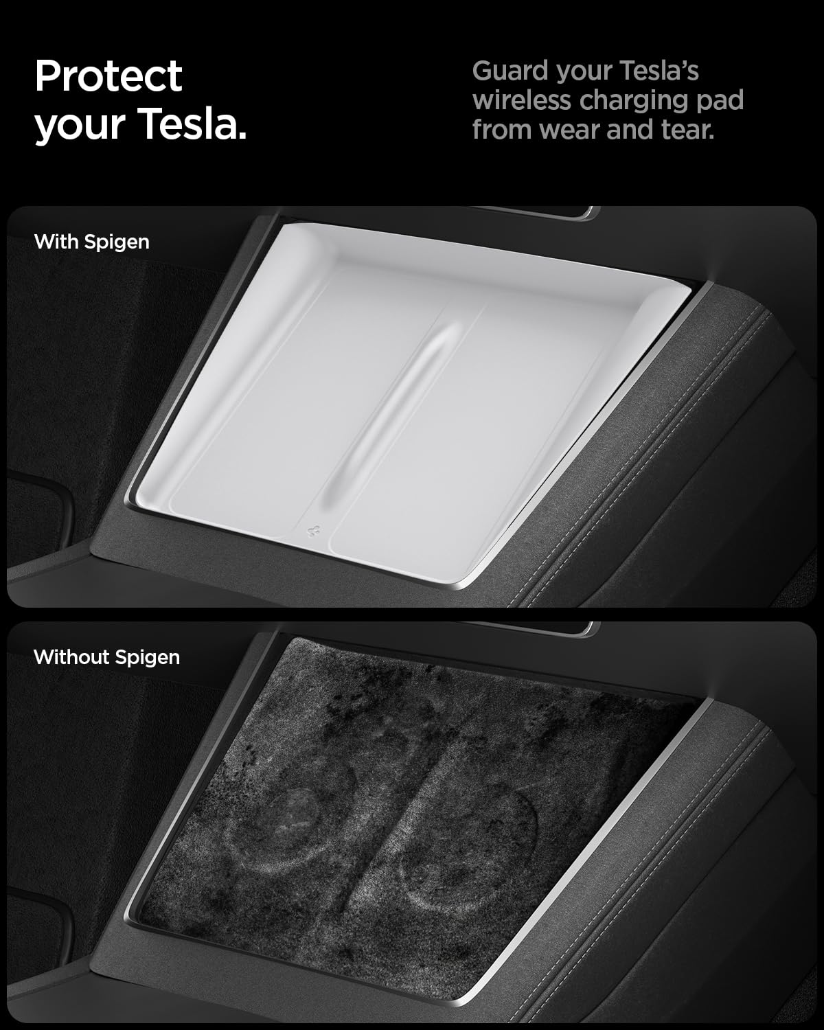 Spigen installed in Tesla Model Y Juniper showing seamless, factory look