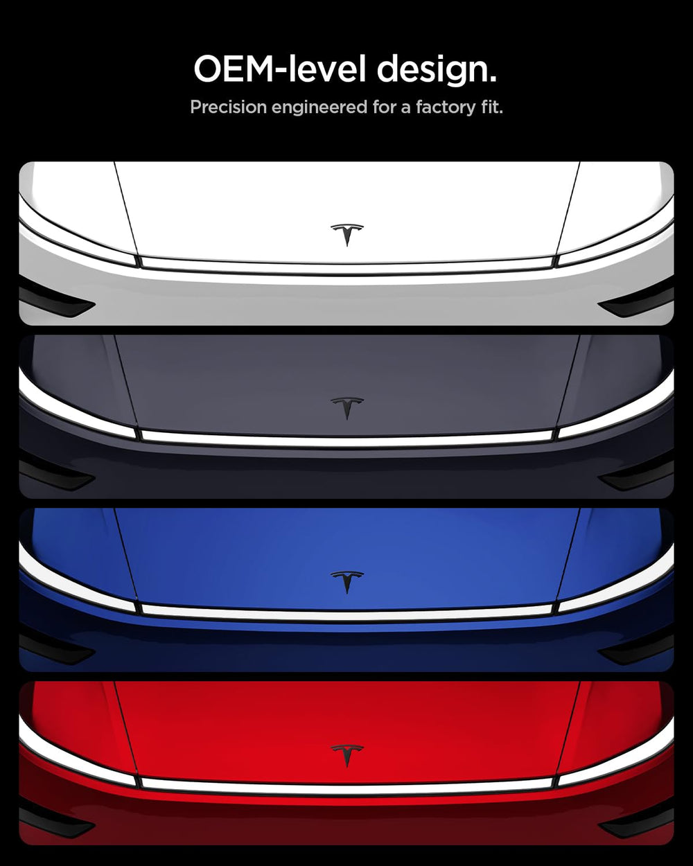 Spigen emblem installation kit components showing tools and template for precise alignment