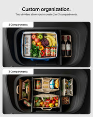 Spigen divider holding groceries neatly to prevent crushing and noise