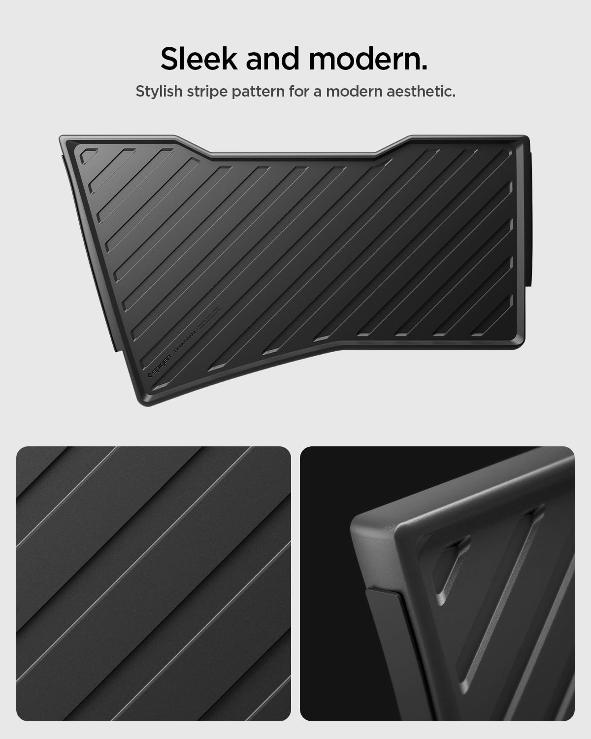 Spigen panel textured detail emphasizing durable finish and scratch resistance