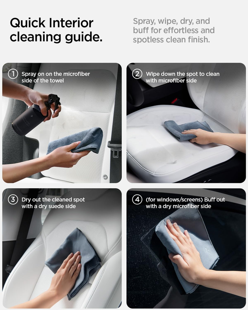 Spigen complete kit arranged on trunk mat for easy accessibility