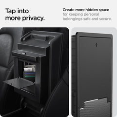 Spigen storage box carbon fiber detail highlighting premium interior accent