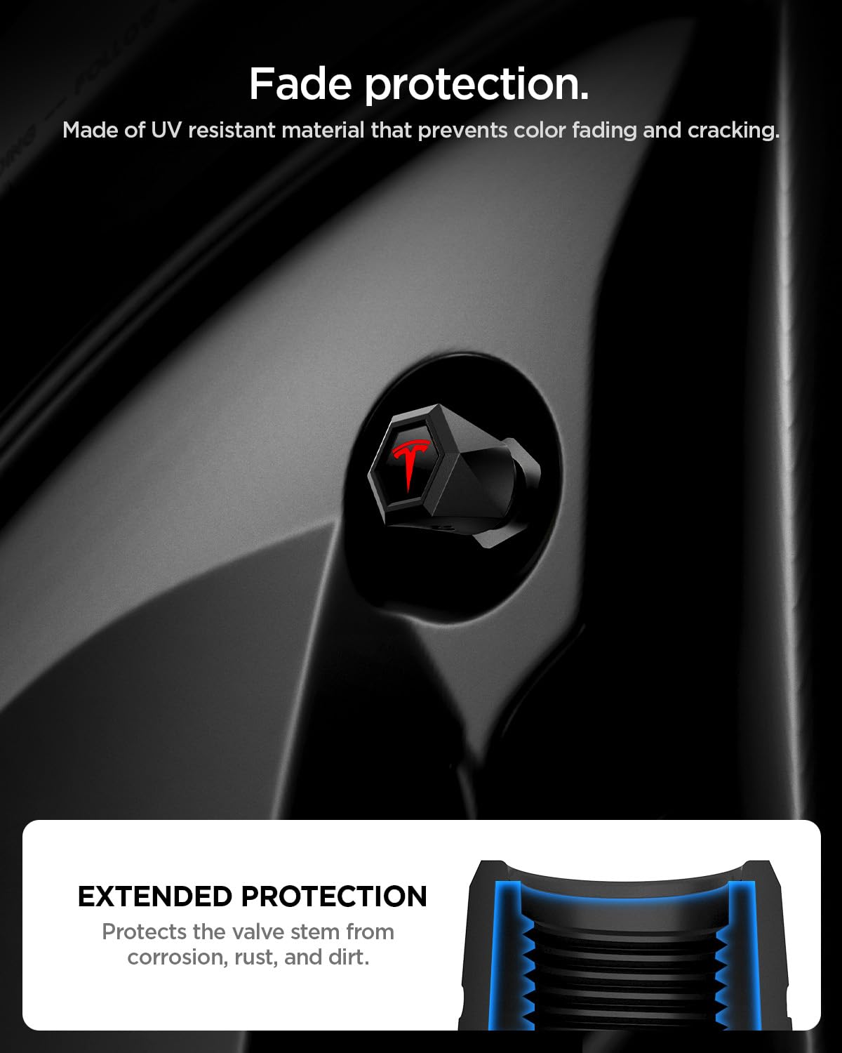 Spigen cap magnet attached to wheel lug for convenient hands-free placement