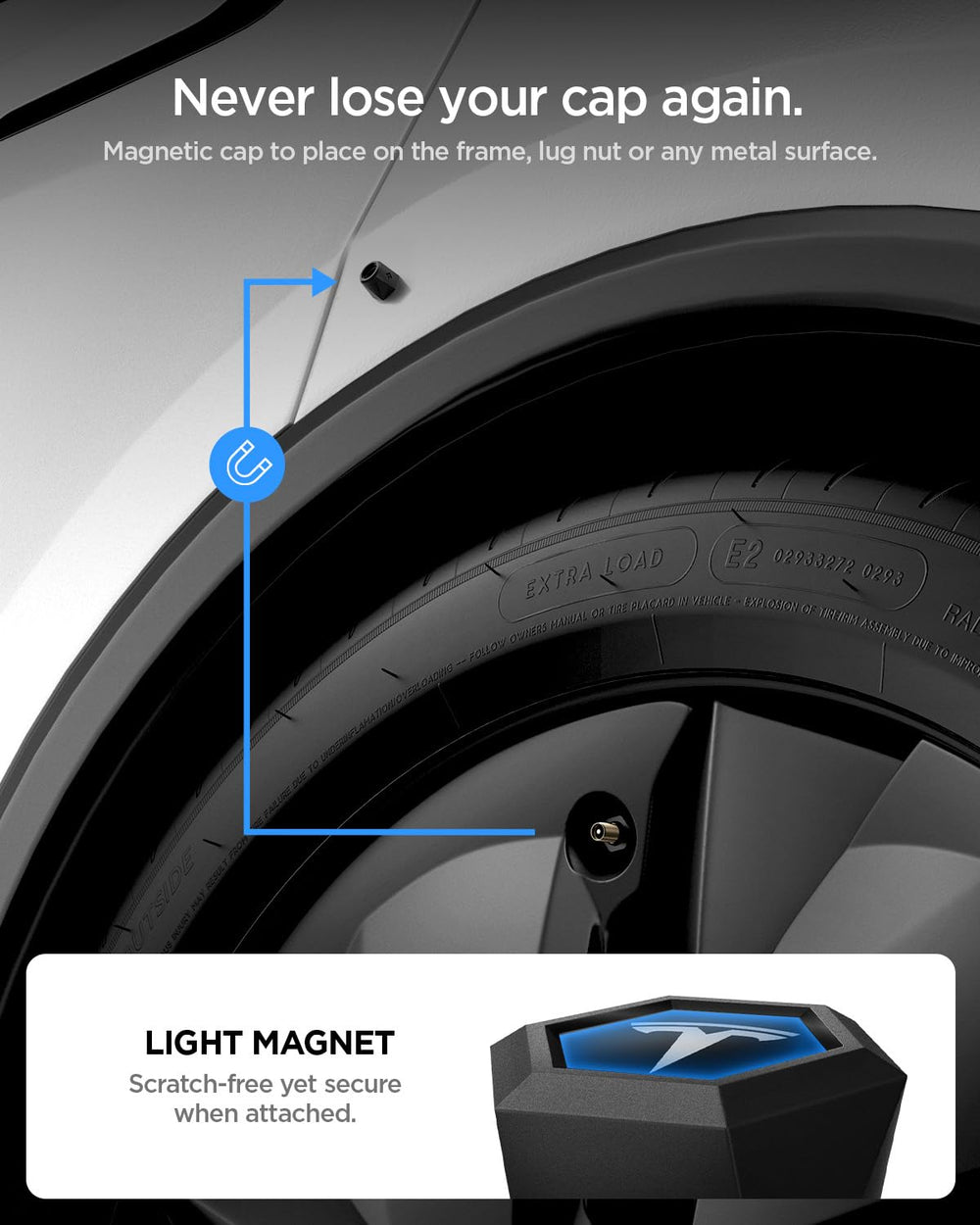 Spigen close-up of thread and inner O-ring highlighting secure seal benefit