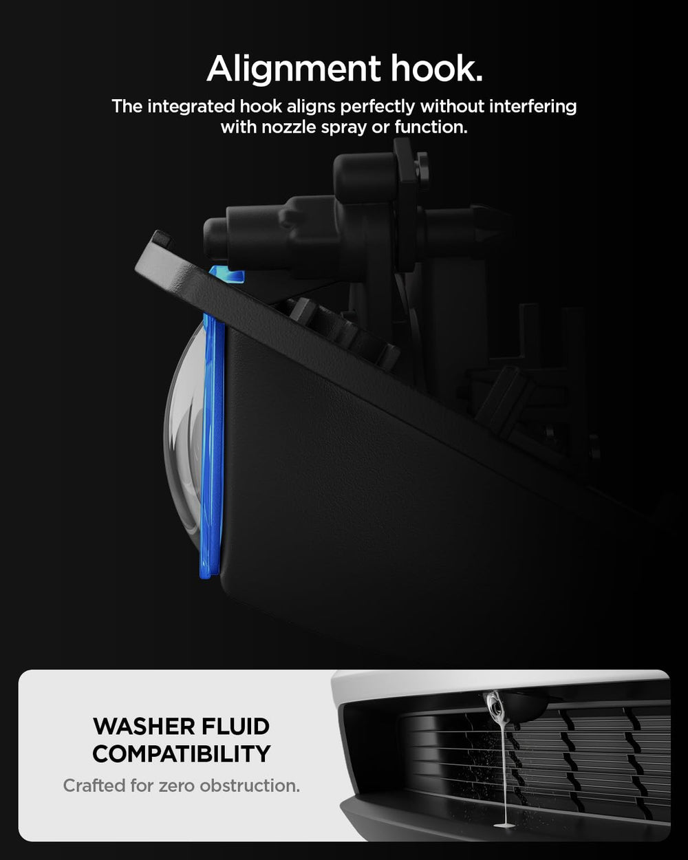 Spigen waterproof tape underneath view showing secure adhesion in rain