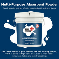 Spill Doctor powder close-up texture illustrating fluffy absorbent granules for fast cleanup