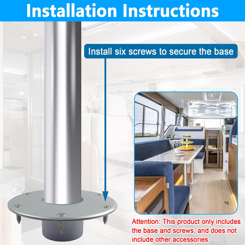 SPNKMJUJ mounted with table leg demonstrating stable connection