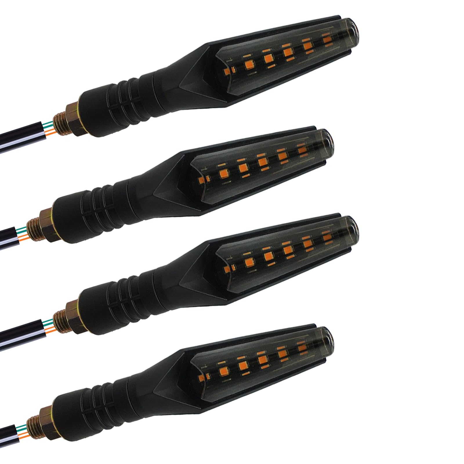 SPNUVR closeup of 6 LEDs and amber lens highlighting bright, energy efficient output