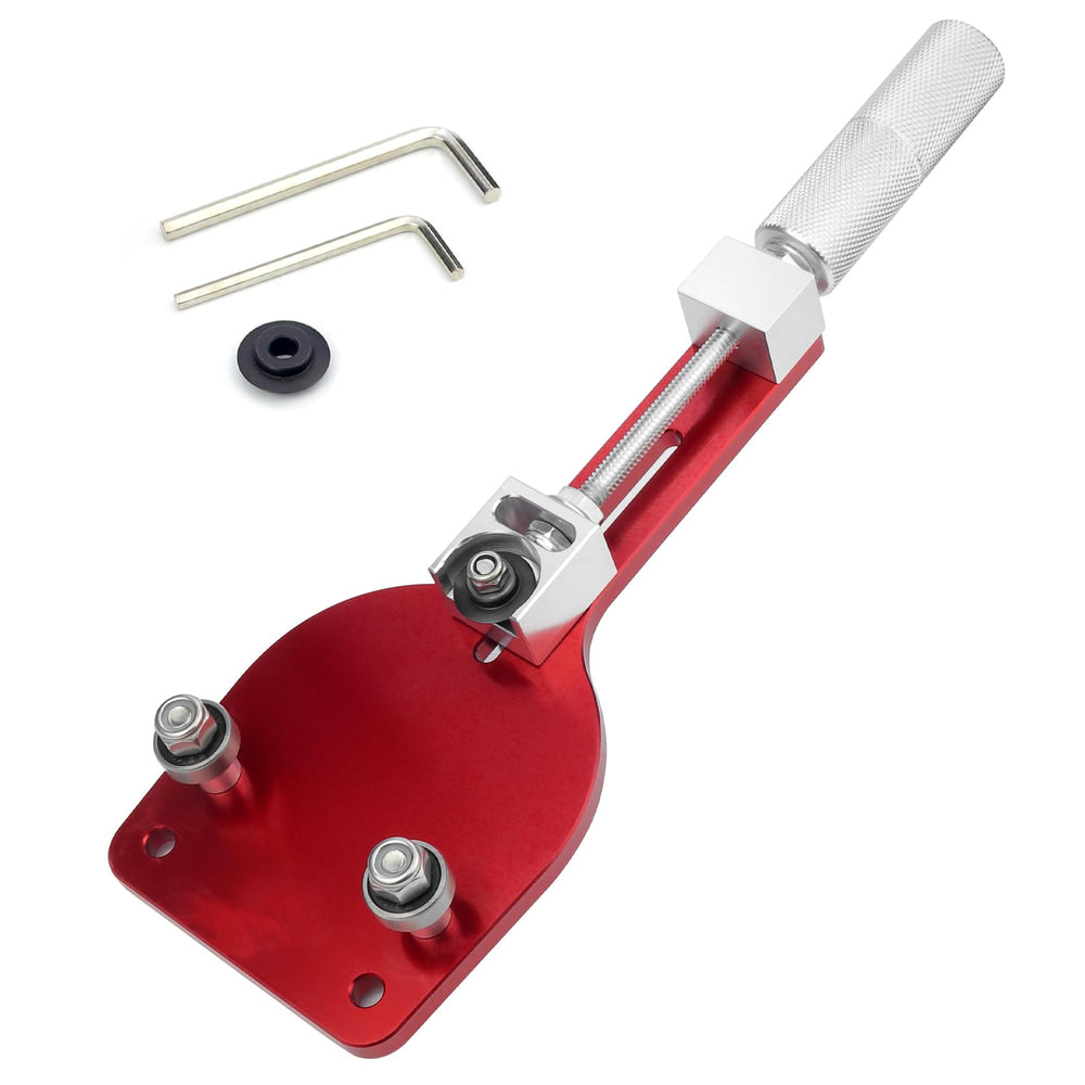 Sporthfish front view of cutter showing red anodized body and rollers for stable cutting