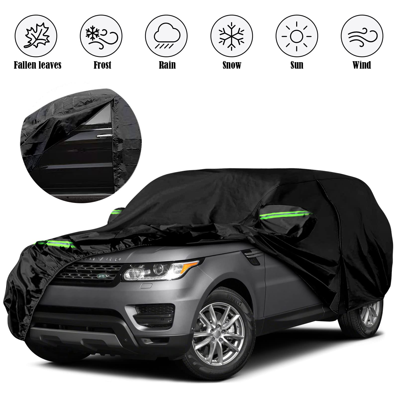 sportuli covered car beside a person for accurate size comparison
