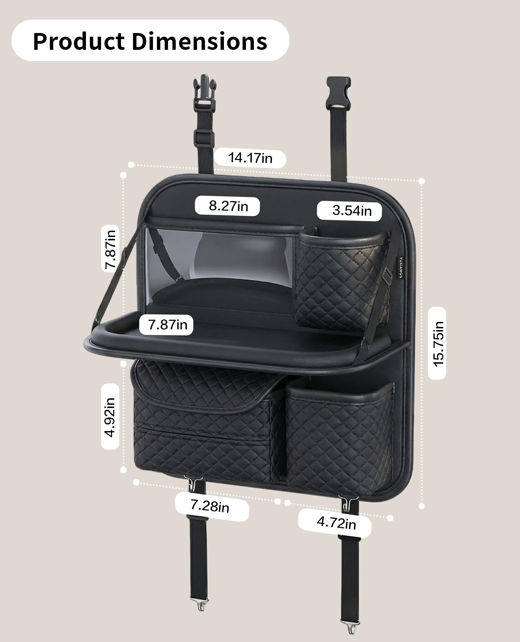 SportySizz lifestyle family-in-car showing kids using tray and tablet comfortably
