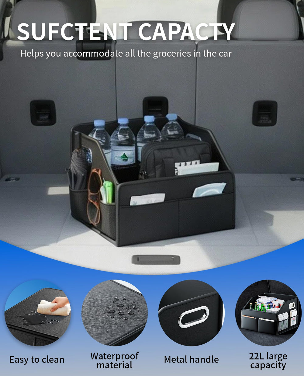 SportySizz reinforced metal handles for easy carry and added stability