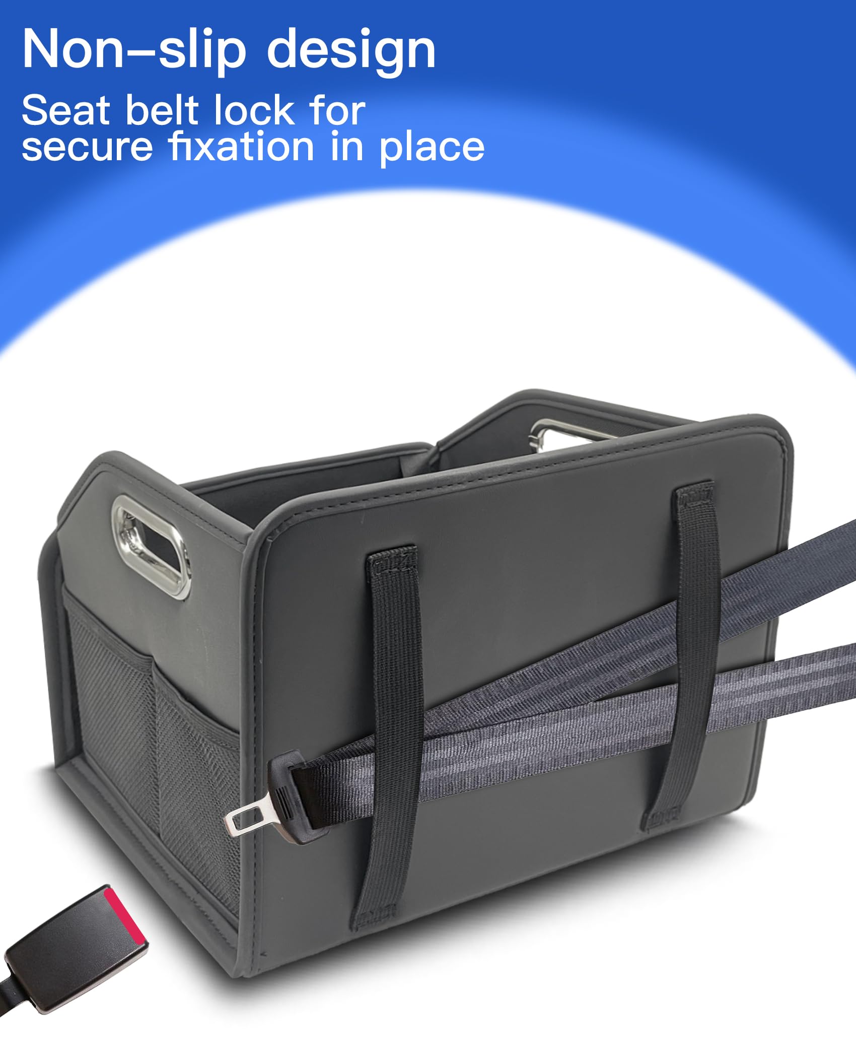SportySizz strap and buckle detail securing caddy and preventing sliding