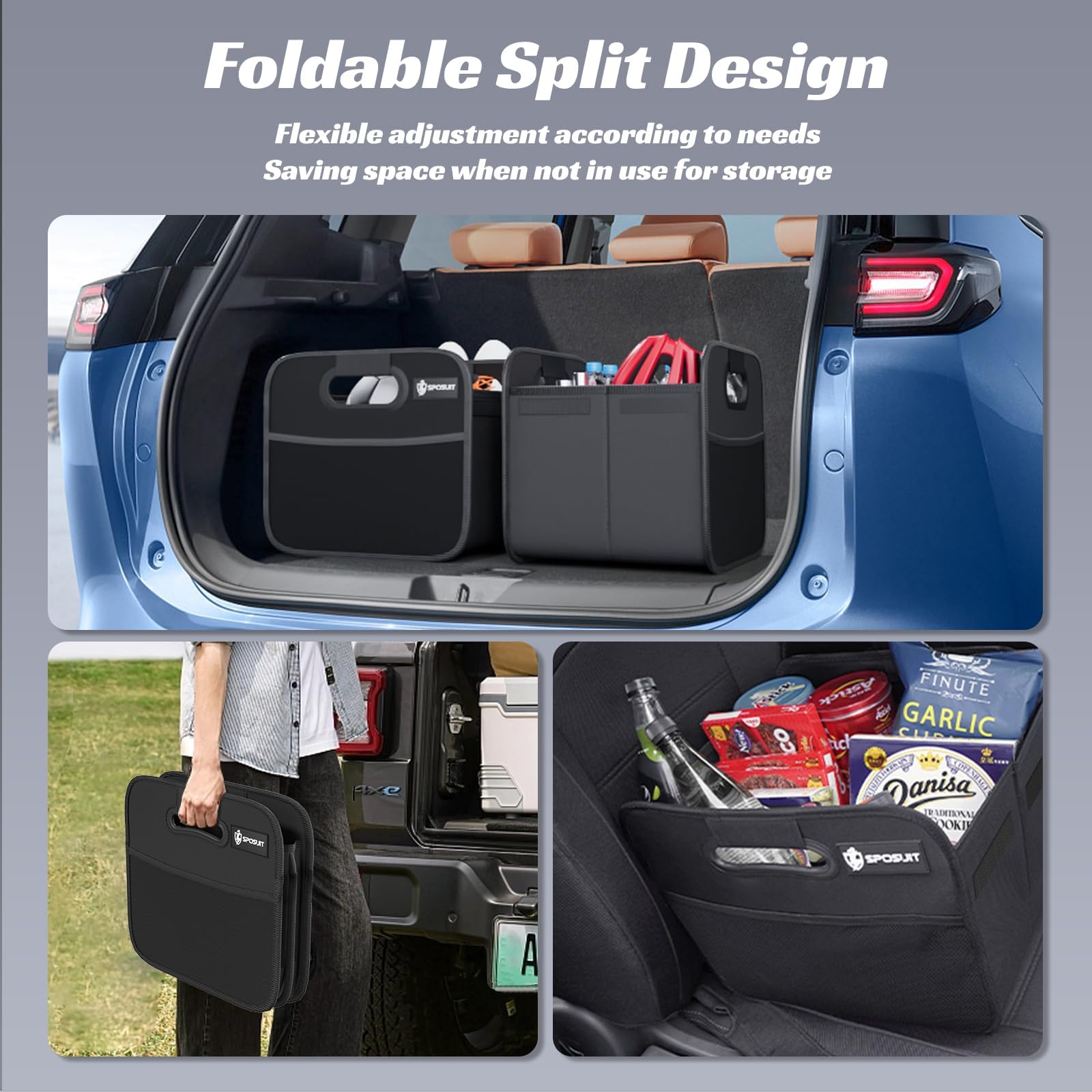 Sposuit folded flat for compact storage saving space at home