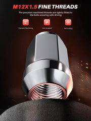 Sposuit lug nut in hand to show scale and easy handling benefit