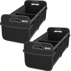 Sposuit front view of trunk organizer showing structure and easy access