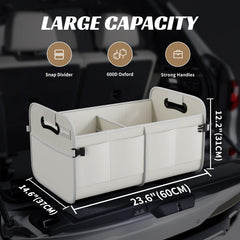 Sposuit trunk organizer interior compartments holding groceries securely