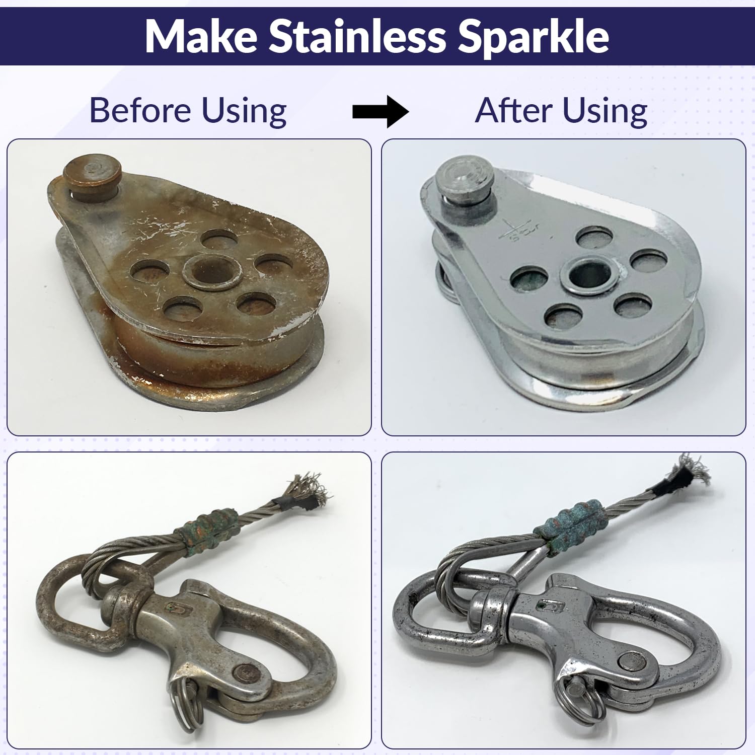 Spotless Stainless being brushed onto stainless steel demonstrating precise application benefit