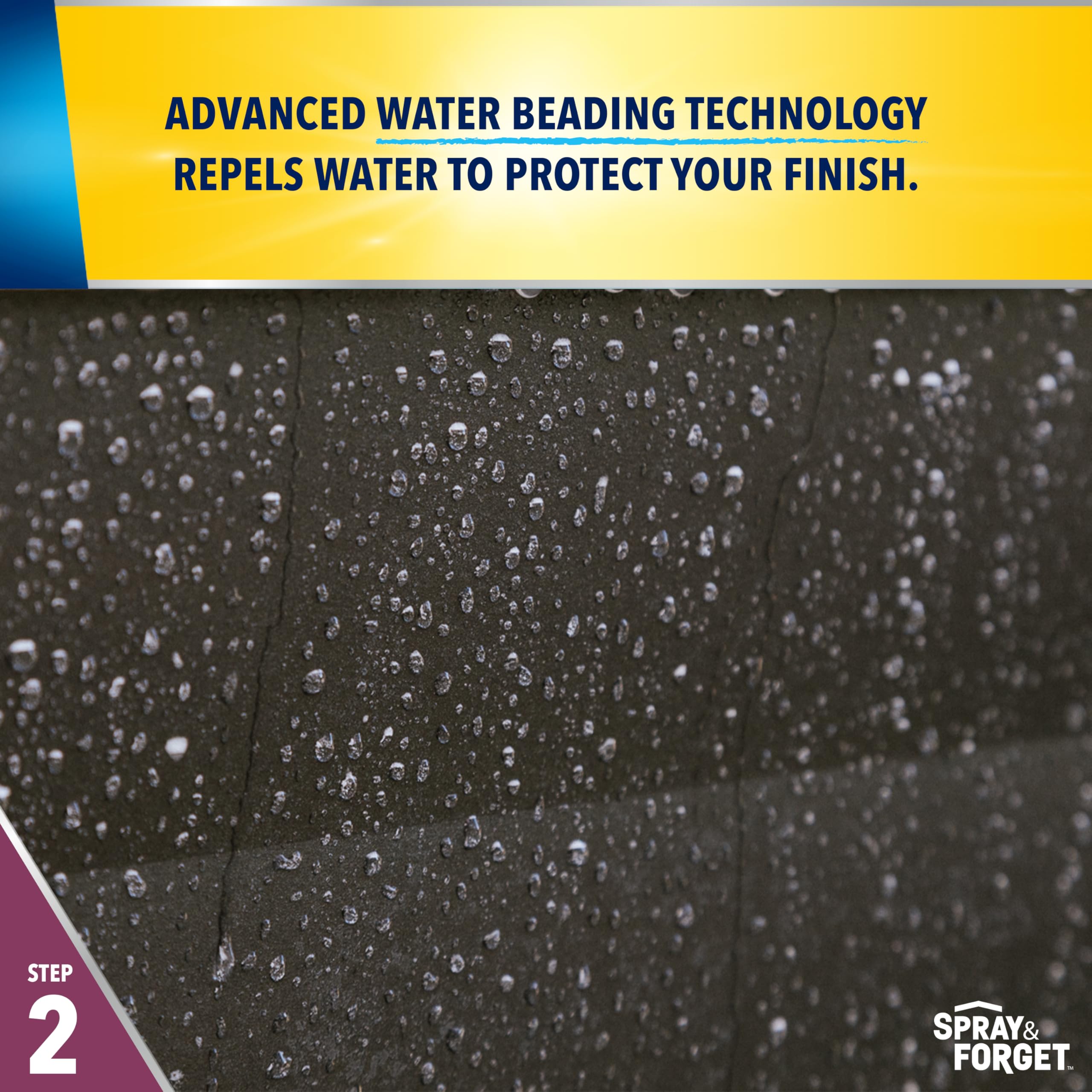 Spray & Forget wash foaming on RV surface showing lift of dirt for a streak-free rinse