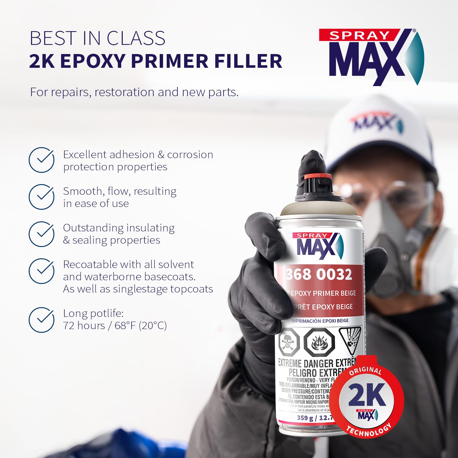 SprayMax nozzle close-up demonstrating precise variable spray control