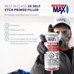 SprayMax close-up nozzle illustrating precise spray control and reduced overspray