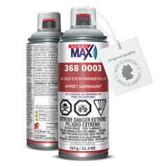 SprayMax front can light gray showing product and benefit of professional aerosol convenience