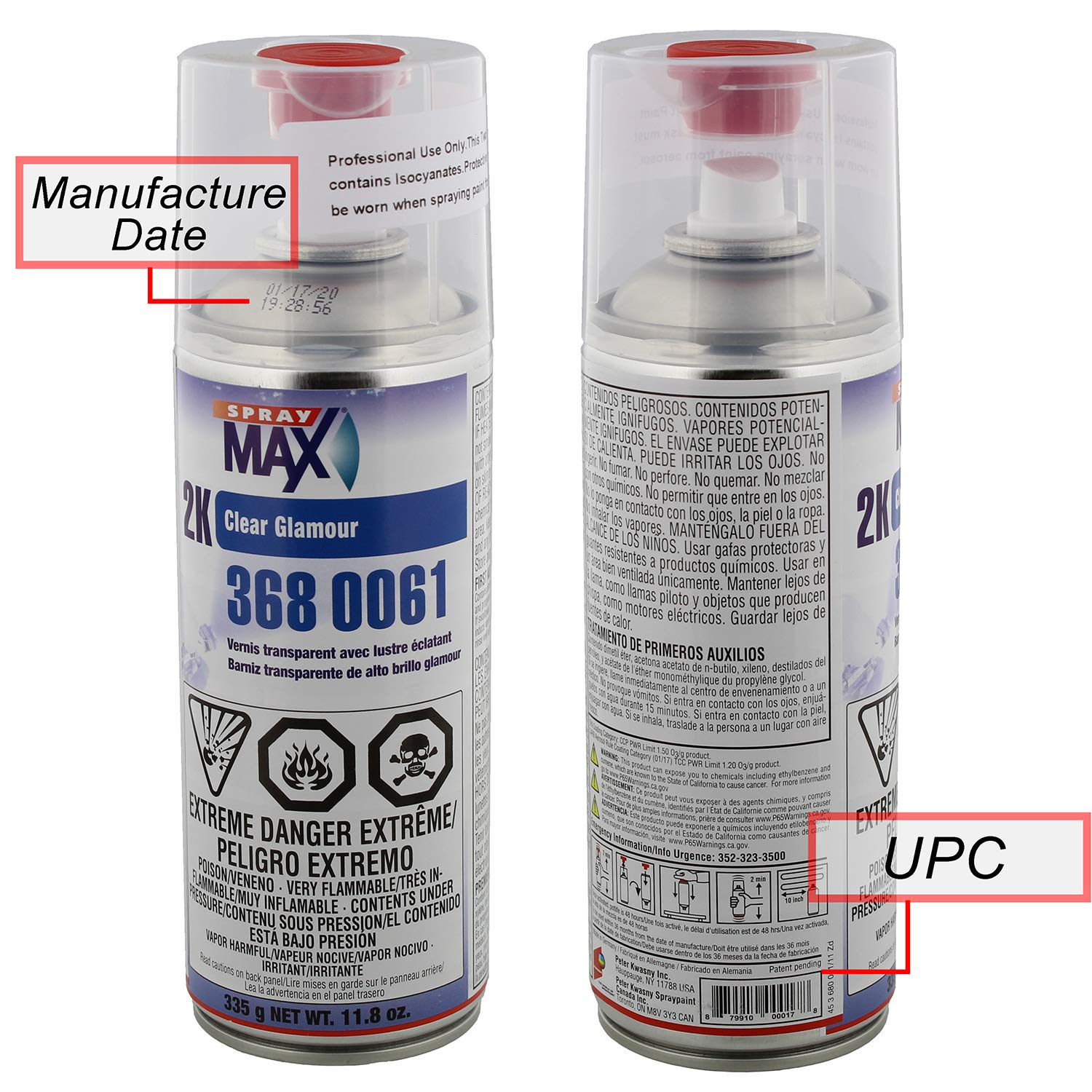 SprayMax clearcoat on car panel showing high gloss finish benefit: professional glossy appearance