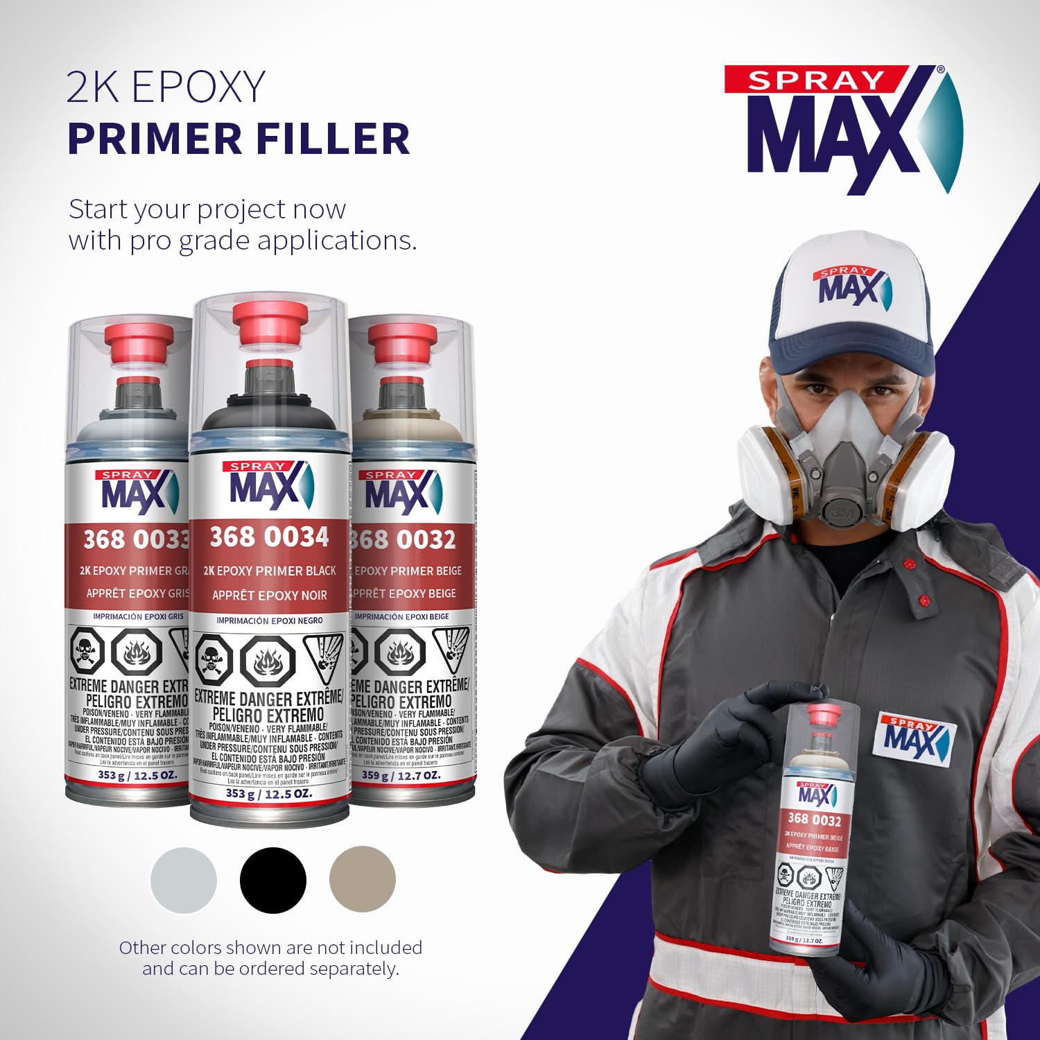 SprayMax in garage with user spraying panels for efficient workflow