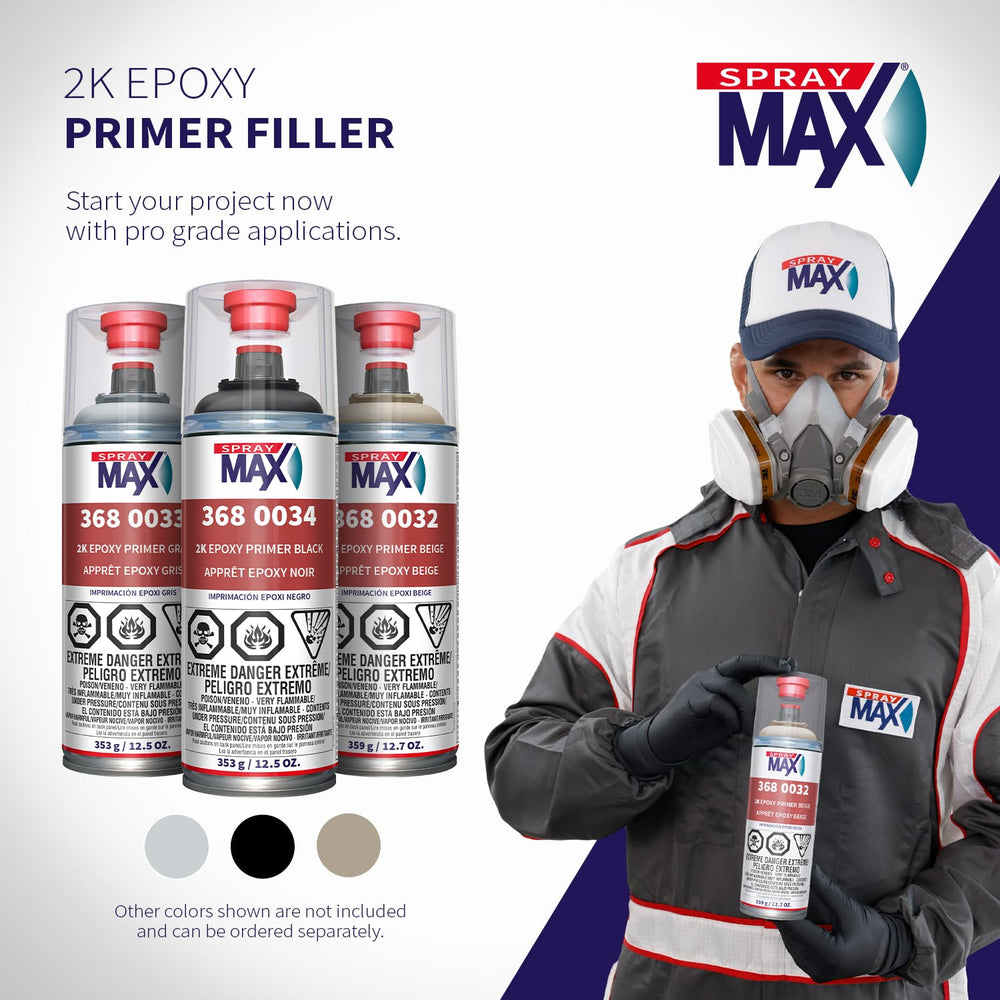 SprayMax in garage with user spraying panels for efficient workflow