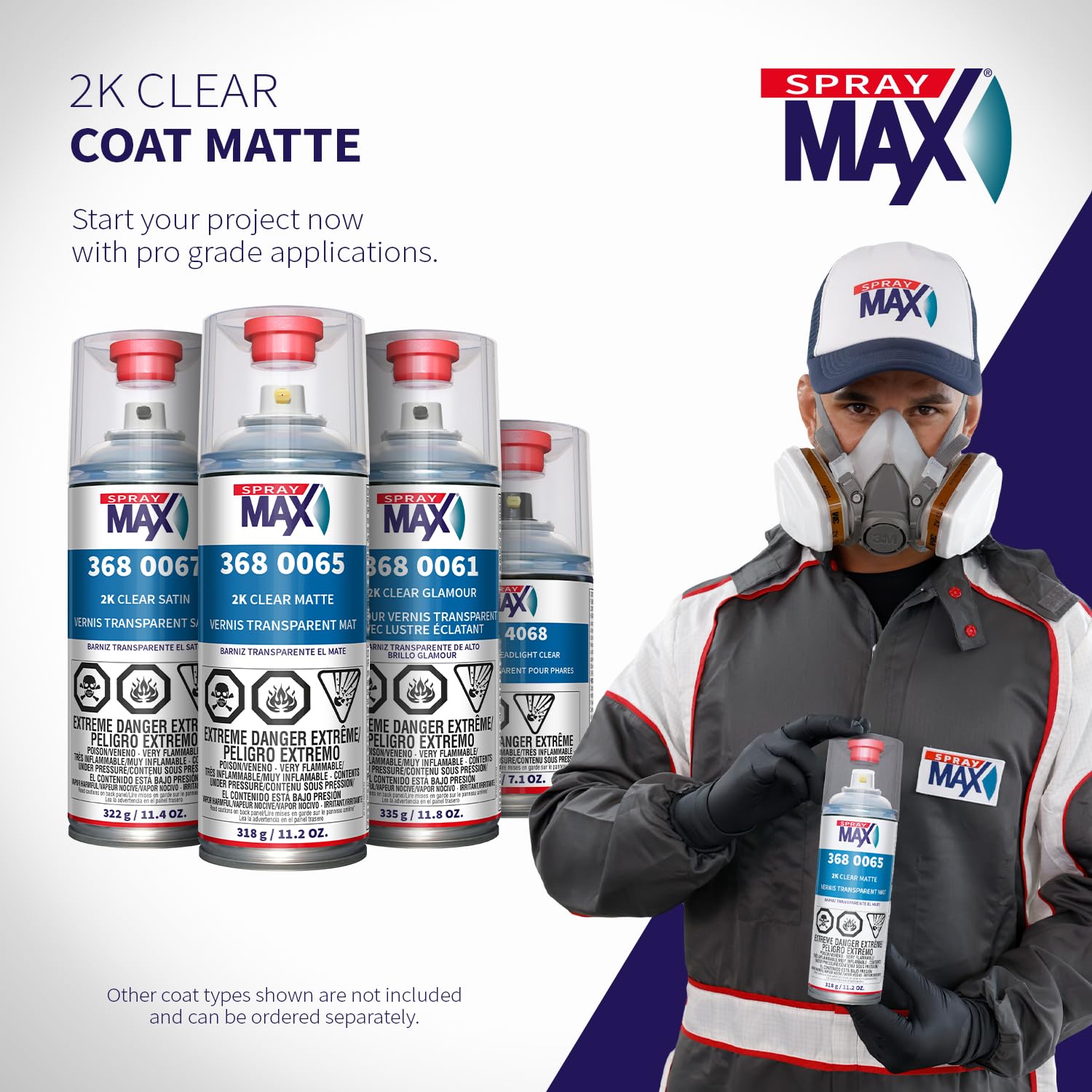 SprayMax matte clear labeled back instructions visible for correct activation