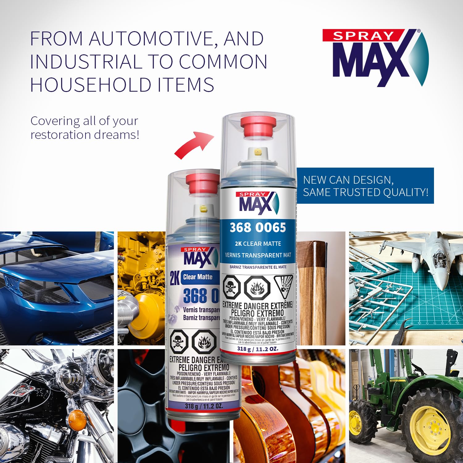 SprayMax matte clear resisting gasoline spill to show chemical resistance benefit