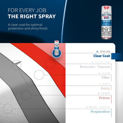 SprayMax matte clear texture close-up showing consistent flat finish