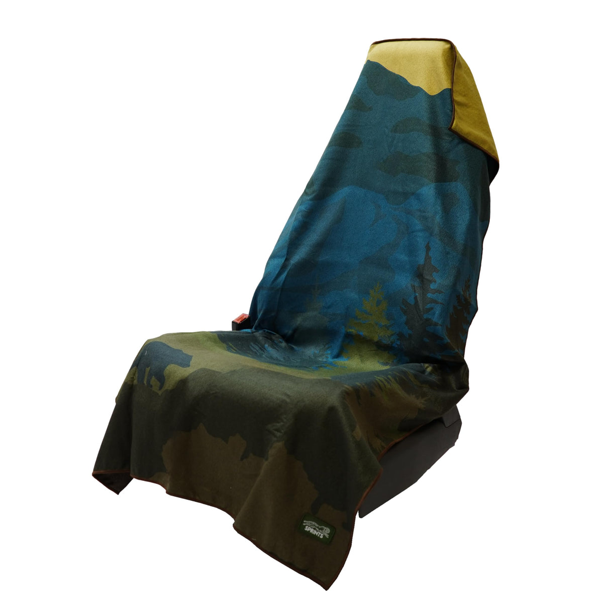Sprints full towel laid flat showing full coverage and protection