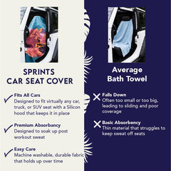 Sprints close-up of headrest pocket demonstrating secure fit benefit
