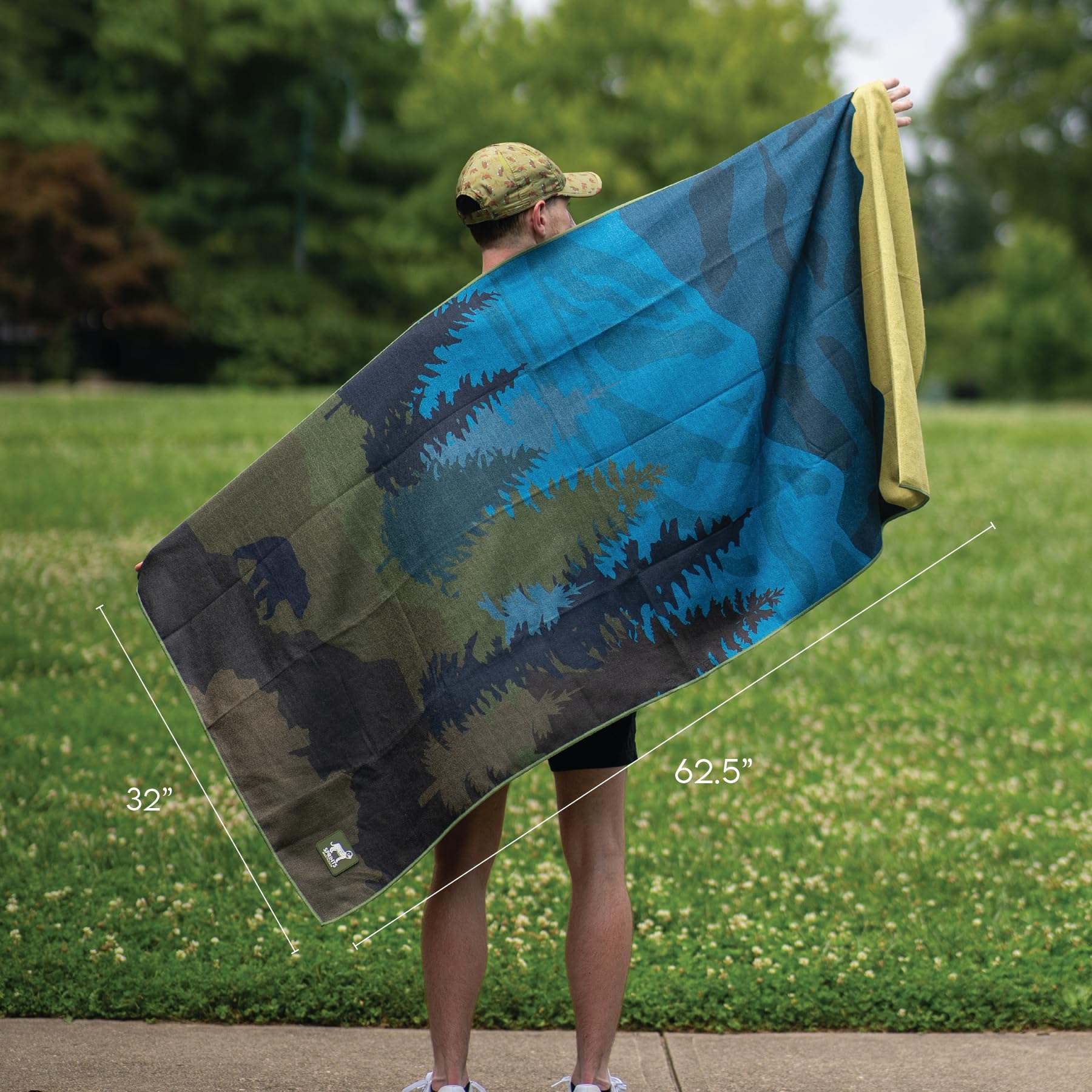 Sprints towel fitted over a yoga chair for stable workout use