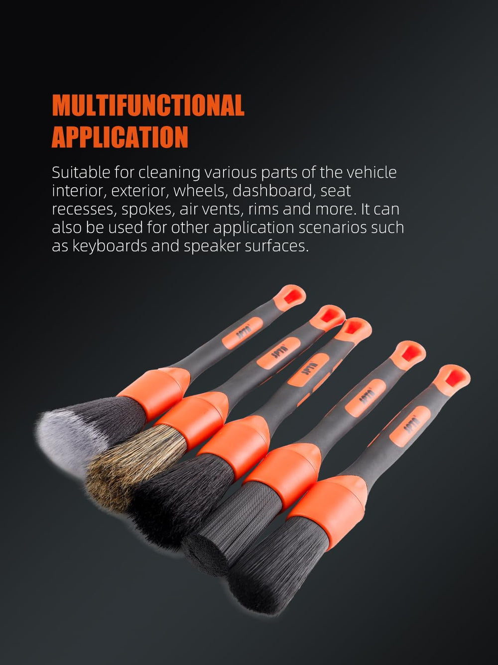 SPTA brush inside an engine bay reaching crevices to remove dirt safely