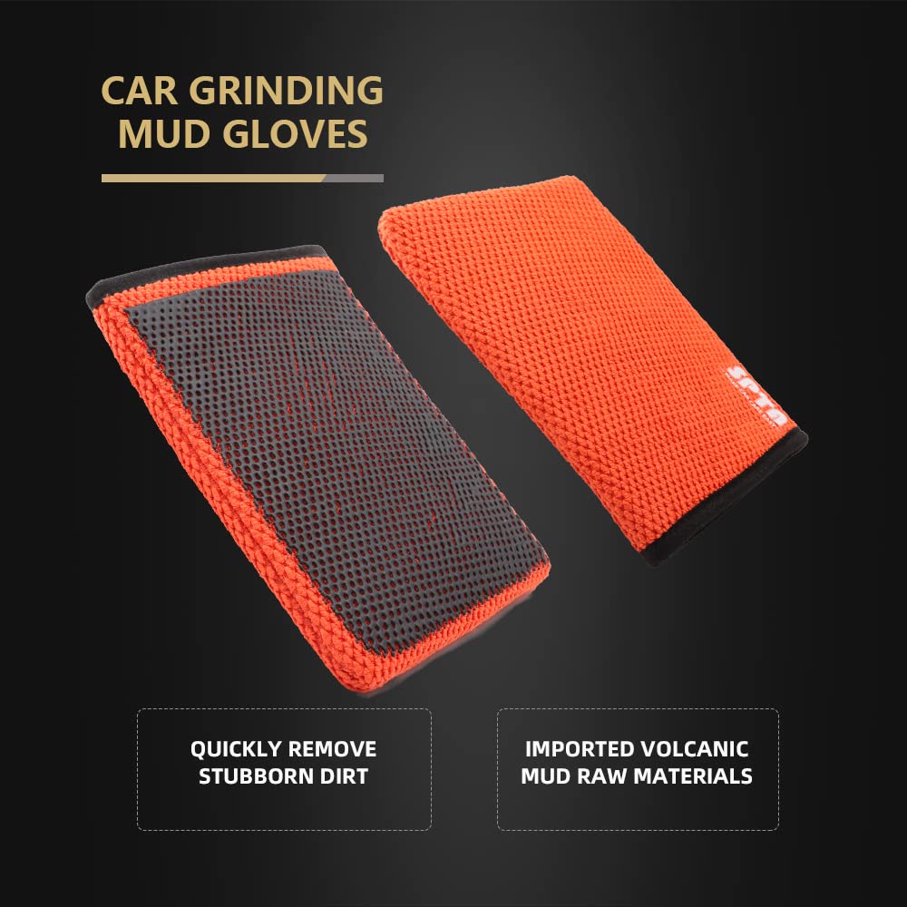 SPTA mitt claying vehicle paint illustrating smooth finish and prep-for-polish benefit
