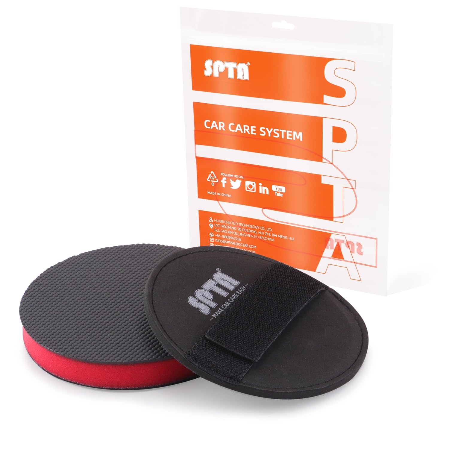 SPTA clay pad front view showing shape and size for easy decontamination