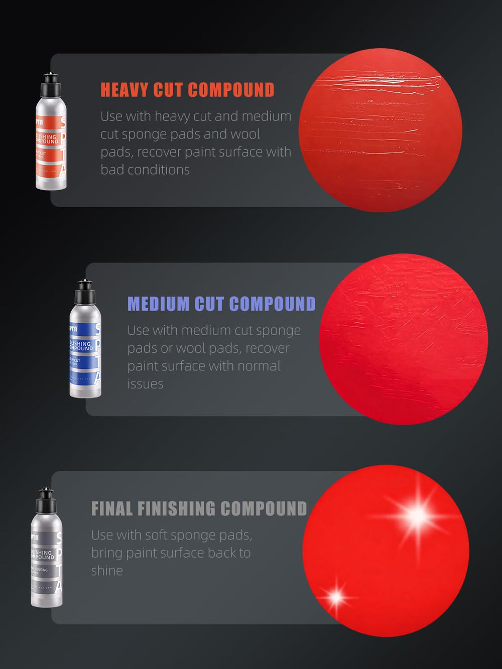 SPTA close-up compound texture revealing fine abrasives for precise cutting