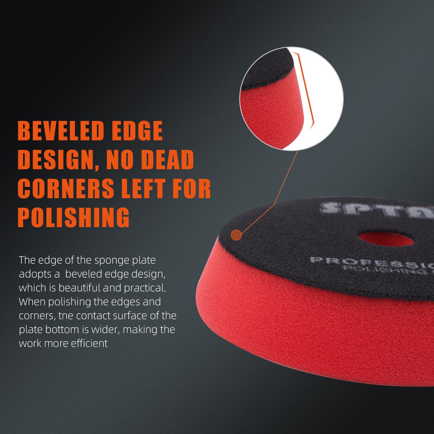 SPTA polishing pad mounted on DA polisher in use for efficient defect removal and shine