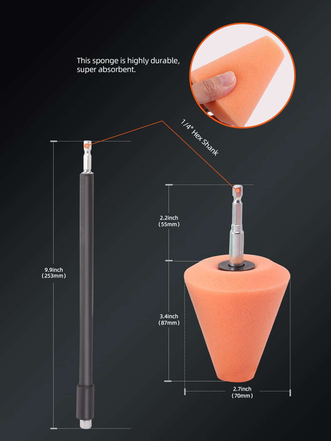 SPTA cone mounted in drill chuck for quick attachment demonstration