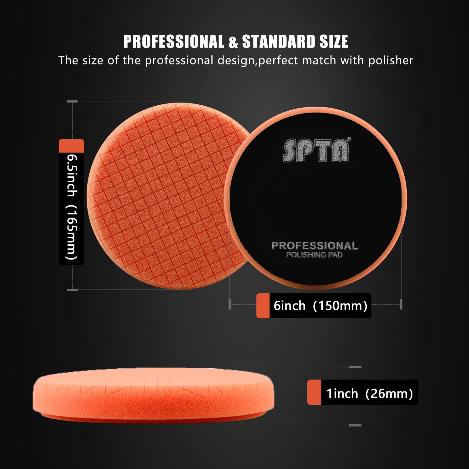 SPTA grooved pad close-up showing channels, reduces heat buildup