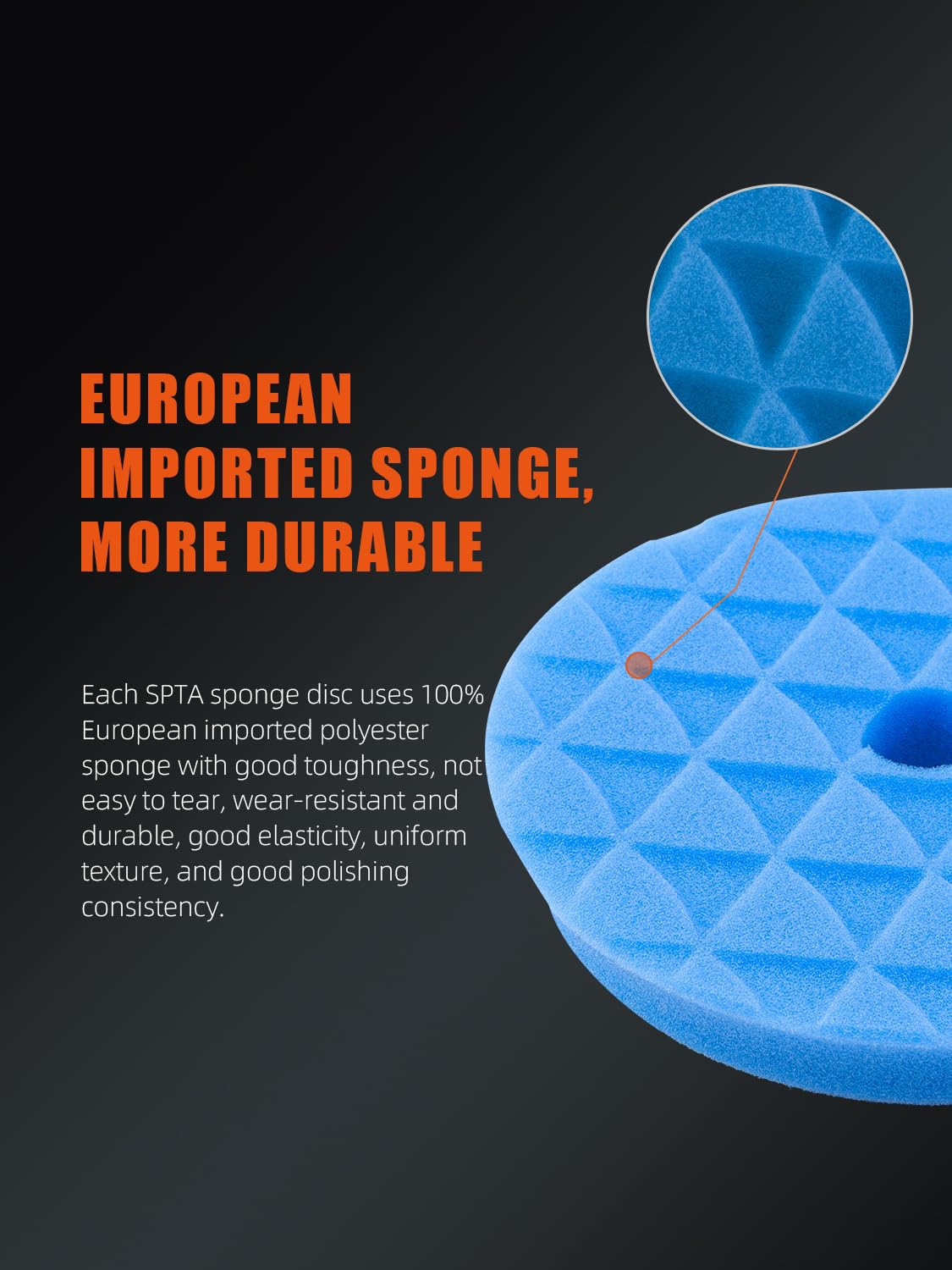 SPTA microfiber buffing disc detail for improved residue removal benefit