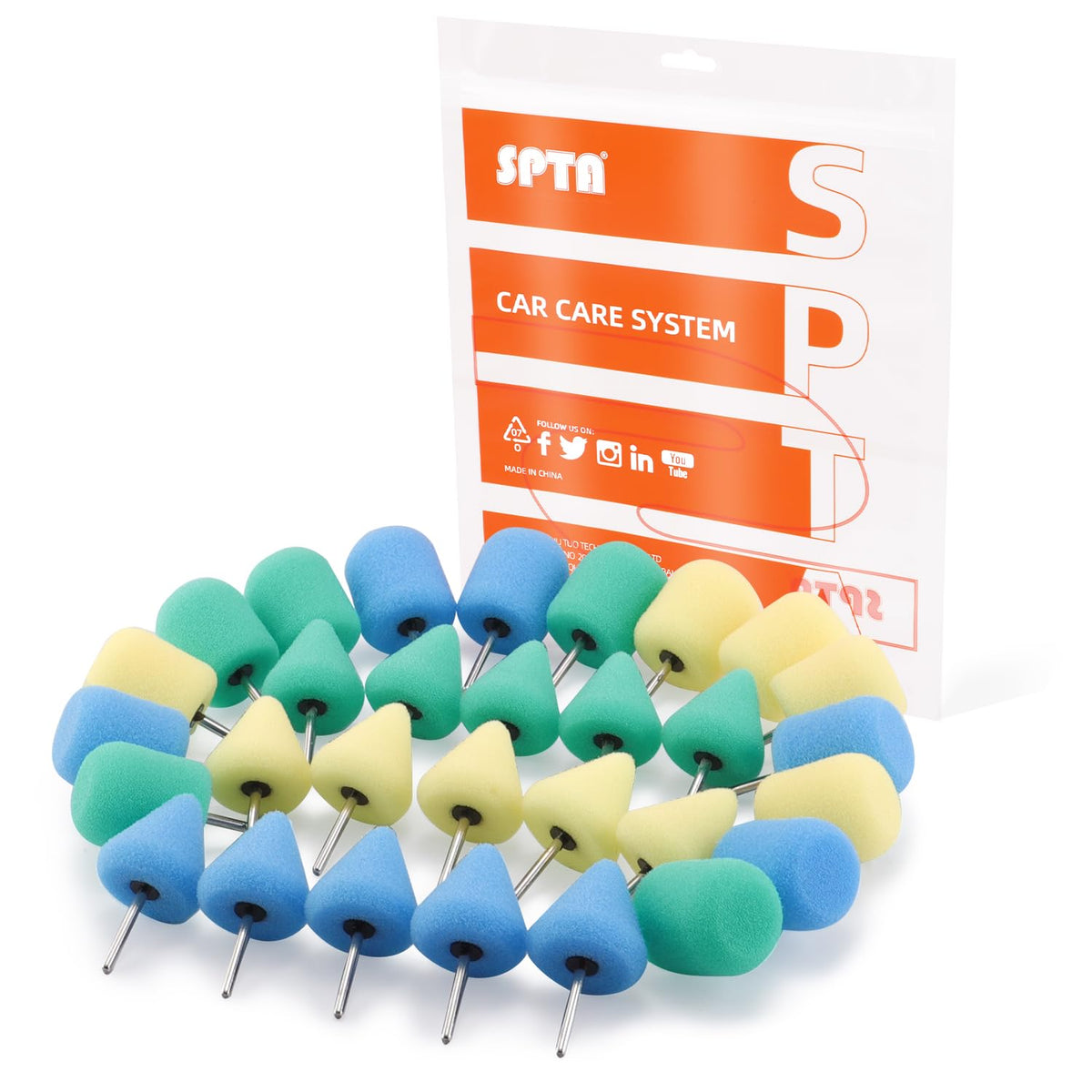 SPTA mini pads front packaging showing full 30-piece kit and benefits