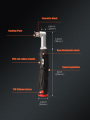 SPTA textured grip detail for secure hold and reduced wrist fatigue