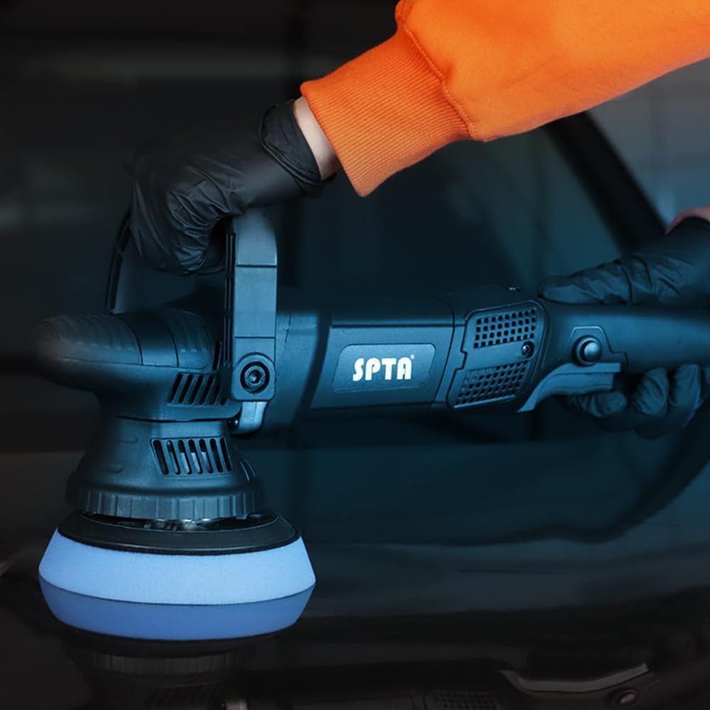 SPTA operator holding polisher for scale demonstrating comfortable handling