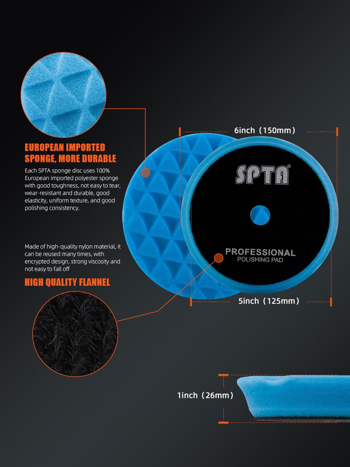SPTA pad edge and thickness showing consistent pressure distribution benefit