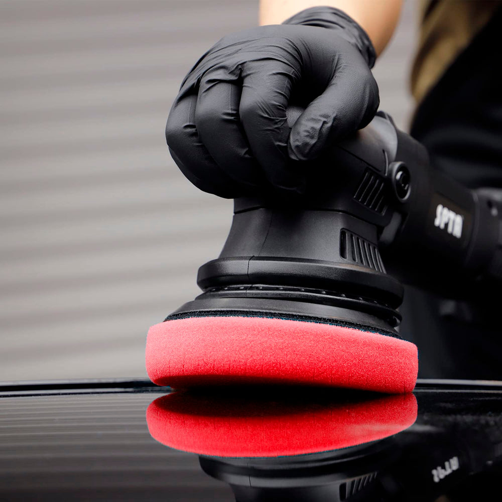 SPTA Red T10 in workshop showing pads ready for professional detailing